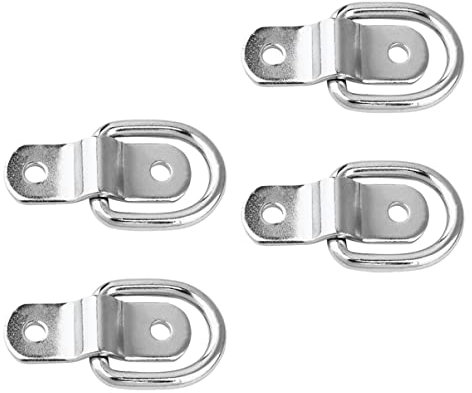 iplusmile 4Piezas Anclajes D para Remolques y Camiones de Galvanizado para Montaje Estable para Asegurar Kayaks Atv y Equipos Aire
