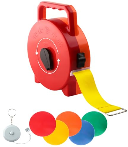 EnjoyardCourt Badminton Lines Pitch Marking - Wide 4 cm Multiplayer Football Fight Training (yellow, 50 m)