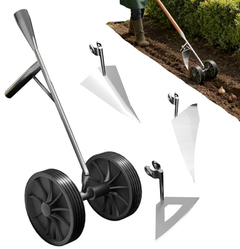 Arado De Jardín | Arado Cultivador Multifunción con Ruedas Dobles |Arad-o De Césped Manual | Herramienta Manual De Jardinería Prevención Óxido,para Hombres, Marido, Padre, Jardinero, Granjero