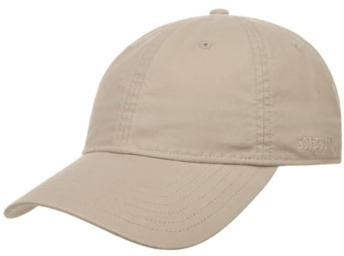 Stetson Ducor Sun Guard Fullcap Uomo - Cappellino da Baseball in Cotone bio (sostenuto) - Primavera/Estate - Protezione UV 40+ - Look-StoneWashed - Cappellino da Esterno Beige XL (60-61 cm)