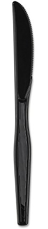 Dixie 7 Medium-Weight Polystyrene Plastic Knife by GP PRO (Georgia-Pacific), Black, KM517, (Case of 1,000)