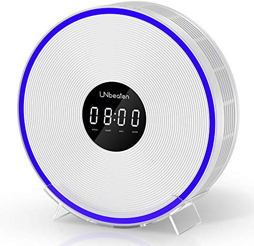 Luftrenare, Unbeat luftrenare med H13 HEPA-filter, för lägenhet upp till 55 m², luftfilter med 99,97% filtereffekt, mot rök, damm, pollen allergener, vit (Ferris 360)