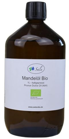 Sala Mandelöl kaltgepresst BIO kbA 1 L 1000 ml Glasflasche