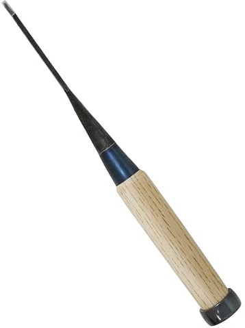 KAKURI Japanese Mortise Chisel for Woodworking 1/8 (3mm), Made in JAPAN, Wood Chisel Oire Nomi, Razor Sharp Japanese High Carbon Steel Blade, White Oak Wood Handle