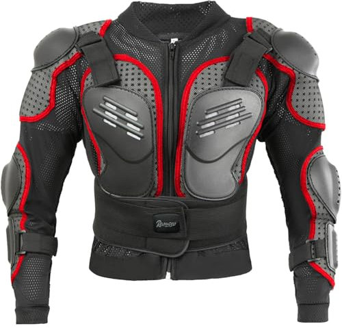 Reomoto Veste de moto pour enfants - Équipement de motocross - Protection de poitrine - Pour cyclisme, VTT, VTT, skateboard, ski