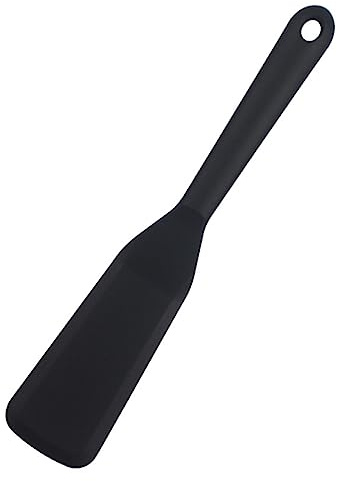 XANHOY Silicone Omelet Spatula Turner Long Crepe Spatula Heat Resistant Cooking Spatula Pancake Spatula for Cooking Silicone Spatulas for Cooking Heat Resistant Baking, Black