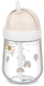 Mepal - Straw Cup Mio - Toddler Straw Cup from 9 Months - Leak-proof Drinking Bottle for Toddlers - Dishwasher-safe & BPA-free - 300 ml - Sunshine & Rainbow