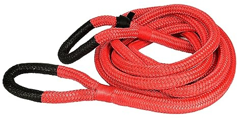 Fune da traino for recupero da 22 mm x 6 m, resistenza alla rottura di 12.000 kg/26.400 libbre, corda di recupero cinetico in nylon for ATV, UTV, camion(Rot)