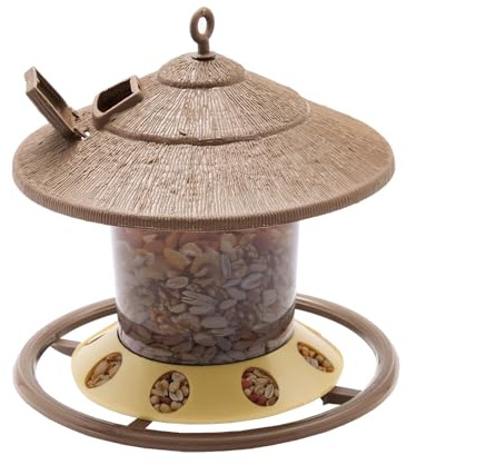 3 PAGEN® Vogelfutterhaus zum Aufhängen – Vogelfütterer Wildvögel wetterfest – Vögel Futterspender zum Aufhängen aus robustem Kunststoff – Futterstation für Garten und Balkon – Höhe 19 cm, Ø 18 cm