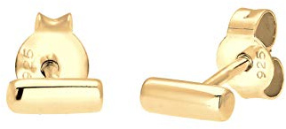 Elli Ohrringe Damen Basic Stab Geo Stecker in 925 Sterling Silber vergoldet