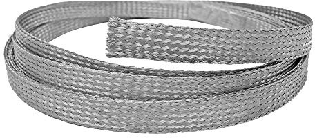 Electriduct 1/2 Stainless Steel Braided Sleeving 304SS Metal Flexible Expandable Mesh Sleeve - 10 Feet