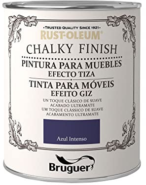 Rust-Oleum Bruguer Chalky Finish pintura para muebles Azul Intenso 750 ml