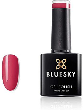 Bluesky Coral Pinky Red Creme Lobster Roll 80552 Nail Gel Polish UV LED Soak Off 10ml+HOMEBEAUTYFORYOU CRYSTAL GLASS NAIL FILE