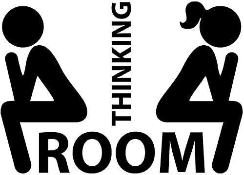 Adesivo - Murale - Toilette - Toilet - Bagno - WC - Divertente 25cm x 20cm - Porta del bagno divertente - Home Decor Small Toilet Sign Removable Wall Stickers