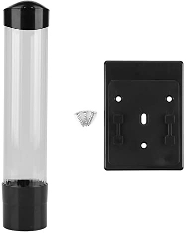 Dispenser di Bicchieri di Plastica, Dispenser di Bicchieri a Tirante Dispenser di capacità da 60 a 80 Bicchieri Dispenser di Bicchieri di Carta Dispenser di Bicchieri D'acqua (Nero)