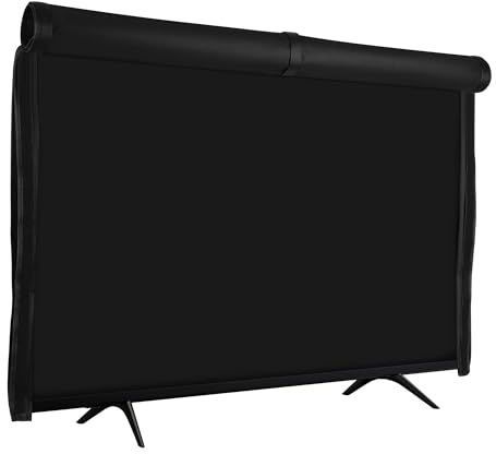 kwmobile Schutzhülle für 55 TV Hülle - Fernseher Bildschirmschutz Abdeckung - Flexible TV Bildschirm Staubschutzhülle - Schwarz