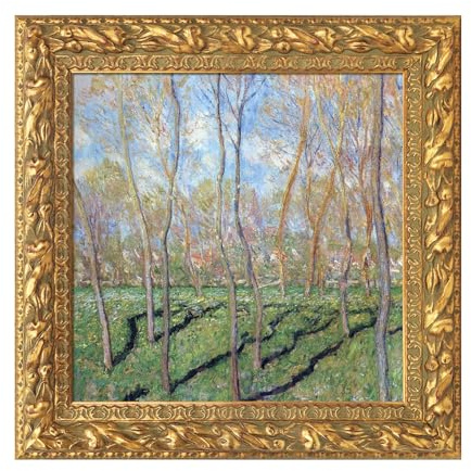 FOLKOR Antique Gold 6x6 Canvas Frame, 2” Wide Solid Wood Baroque Ornate Art Frame for Oil Paintings Prints Personalized Pictures Floral Still Life Artwork, No Back & Cover (Gold)