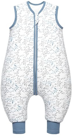 Mosebears Gigoteuse bébé avec Jambes 2,5 Tog Hiver Turbulette Coton Doux et Respirant pour Enfant, Fermeture à glissière Double Sens