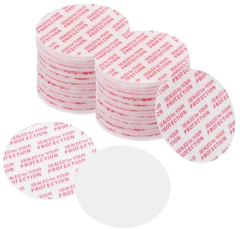 PATIKIL 35mm/1,37pollici Guarnizione per Tappo in Schiuma, 100pz Sigilli Sensibili Pressione Resistenti Schiuma PS per Guarnizioni Tappi di Bottiglie, Bianco Rosso