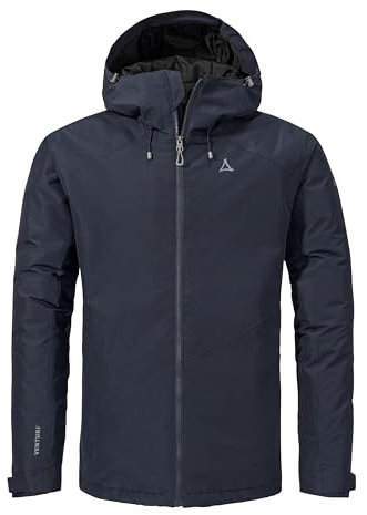 Schöffel Herren Ins Jacket Style Wildkar MNS, wetterfeste Outdoorjacke mit 2-Wege-Stretch, atmungsaktiver, wasserdichter Anorak mit verstellbarer Kapuze, navy blazer, 52