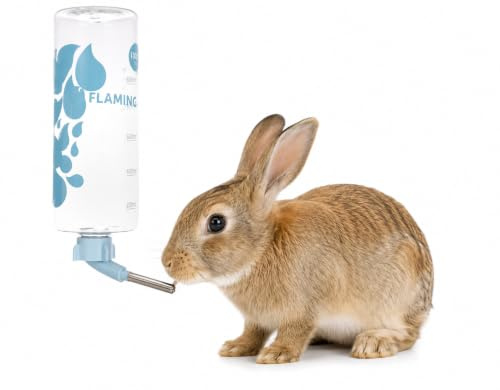 Flamingo biberon Sippy Bleu 1000ml - avec indicateur de Niveau et Fil de Fer pour la Suspension