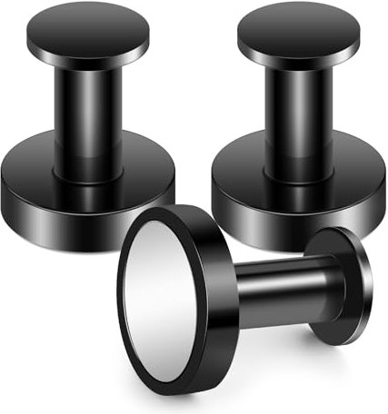 Buelkmag Magnetic Hooks for Cruise Cabins, Black 150Lb Magnetic Wreath Hanger, Locker Accessories, Strong Magnetic Hooks for Classroom, Whiteboard, Grill, Cruise Ship, Garage, Hanging - 3Pcs