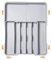 ZHUlYIWIN Besteckkasten für Schubladen, verstellbarer Schubladen Organizer Küche mit 2 Messerhalter, Erweiterbarer Besteckeinsatz für Schubladen Cutlery Organizer Kücheaus aus Kunststoff (Grau-X)