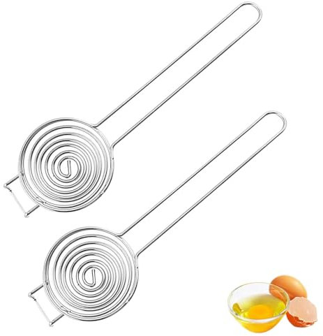 2 PCS Egg Separator Tool, Egg Yolk Separator, Egg White Separator, for Home Kitchens,Pastry Shops,Dessert Shops,Bakeries, Stainless Steel Egg Yolk Separator Tool, Kitchen Tools