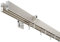 DécoProfi Gardinenstange Innenlauf 2-läufig Set Short rechteckig Silber Eloxiert/Verchromt I Länge: 160cm Aluminium für Wandmontage I Als Gardinenschiene & Vorhangstange geeignet