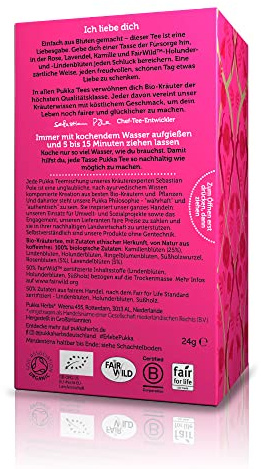 (Pack Of 4) - Organic Love Rose & Chamomile Herbal Tea | PUKKA HERBAL AYURVEDA