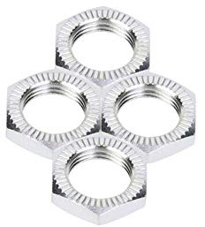 Tuercas de Montaje de Cubo de Rueda 4PCS, 1/8 17mm Tuercas de Rueda Aleación M12 Accesorio de reemplazo de Tuerca de Estilo de fábrica(Plata) Tuercas RC 17Mm