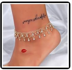 Dishowme Crystal Lariat Circle Cavigliera Bracciale Boho Strass Diamante Nappe Piede Catena Spiaggia Sandali a piedi nudi Gioielli per donne Ragazze (Oro)