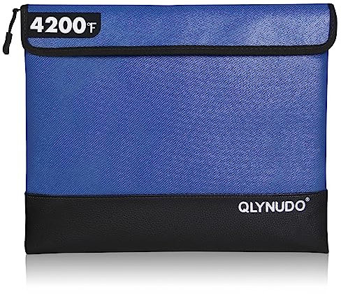 Feuerfeste Tasche für Bargeld, Dokumente und Wertsachen – A4 (27,9 x 33,8 cm) – wasserdicht, tragbar und reflektierend, Geldtasche mit Handschlaufe – ideal für Zuhause, Büro und Reisen