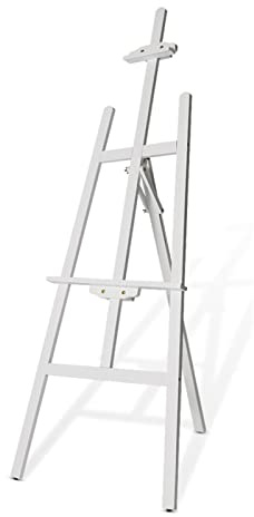 uemlle Caballete Blanco, Caballete De Artista De Madera De 150 Cm De Alto para Pintar, Caballete Plegable Portátil para Exhibir Carteles De Boda, Carteles, Fotos(Size:150CM,Color:Blanco)