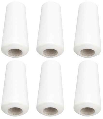 SG Store 6 piezas de persianas venecianas de madera con cordón de 4 mm, colgante en forma de jarrón para persianas de bambú, color blanco, 36 x 17 mm