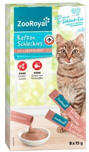 ZooRoyal Katzen Schleckies Leberwurst, 11er Pack (11 x 120g)