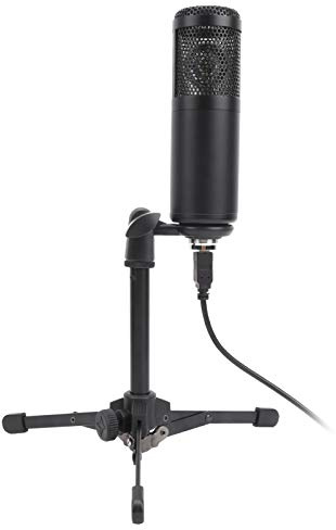 Denash BM800 Studio Condensateur Enregistrement de Microphone Ensemble avec Mode Client Cardioïde pour Le Son de Cristal, Idéal pour Les Voix et L'enregistrement des Instruments, en Aluminium/Noir