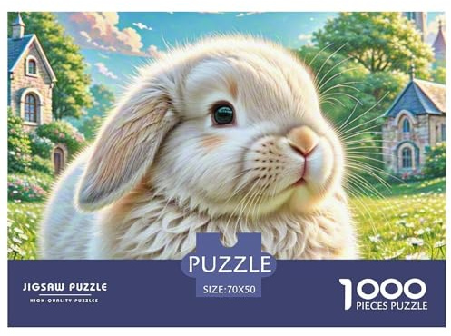 Lop-eared Rabbit Jigsaw Puzzles Puzzle for Adults Kids. 1000 Pieces Impossible Challenge Toy Educational Games Home Decoration for Adults& Kids Age 14 Years Up 70x50cm/1000pcs