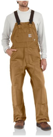 Carhartt Men's FR Duck Bib Overall, Carhartt Brown, W34 x L32