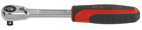 KS TOOLS - 920.1400 - Cliquet réversible ULTIMATE 1/4'', 72 dents - Compact et ergonomique - Poignée bi-matière - Chrome vanadium - Clé à cliquet haute performance de qualité professionnelle
