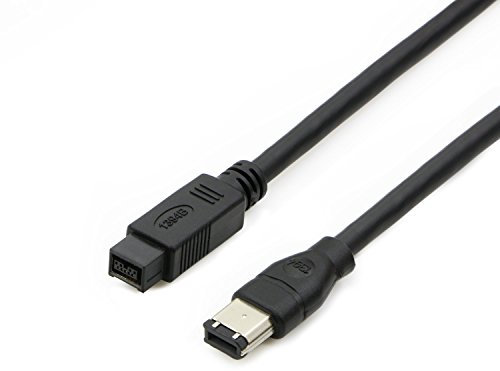 PASOW FireWire 800 to 400 9 to 6 pin Cable (9pin 6pin) 6FT, IEEE 1394 Firewire 800 9-pin/6-pin Cable 6 Feet(9 pin to 6 pin)
