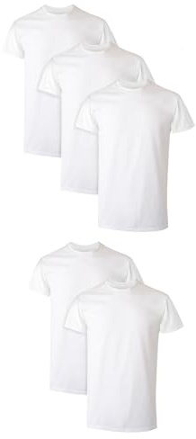 Hanes Mens Moisture-wicking Crewneck Performance Undershirt, 5-pack, White, X-Large US