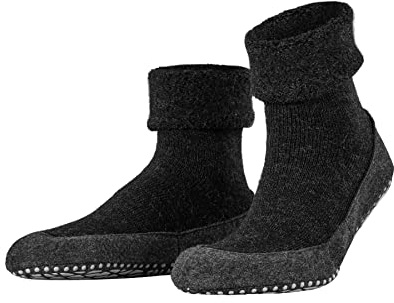 FALKE Cosyshoe M Hp lana puños en la suela 1 par, Calcetines para casa Unisex adulto, Gris Anthracite Melange 3080, 39-40