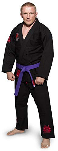 TOP TEN Brazilian Jiu Jitsu (BJJ) Anzug „Guerriero“ - Gr. A5 = 200 cm, schwarz