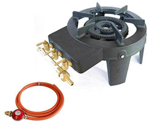 Cast Iron Burner Triple Ring Gas Stove 9.8 KW with Gas Hose and Propane Regulator