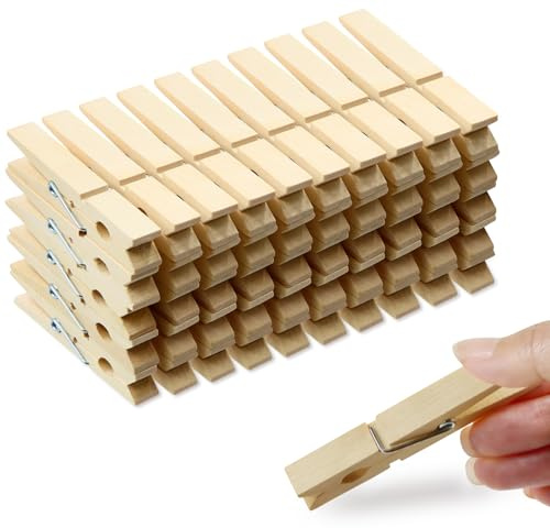 (Pack of 50) Wooden Clothespins About 2-7/8 Long