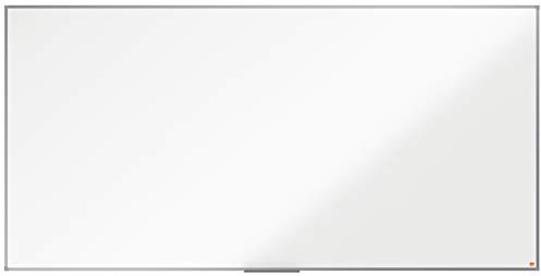 Nobo 1915223 - Pizarra Blanca De Melamina Essence 2400x1200 Mm, Superficie De Borrado Para Uso Esporádico, Marco De Aluminio Anodizado, Montaje En Esquinas, Incluye Bandeja Para Rotuladores