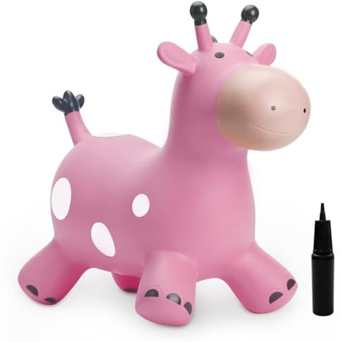 U&C Planet Animal Hopper for Kids, Toddler Ride-on Giraffe, Bouncy Horse Hopper, Jumping Horse, Hopping Toys Gift for Boys Girls,Inflatable Hopper Bouncy