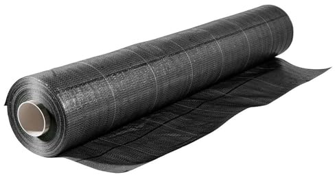 BOUDECH® Nyumput - Telo Pacciamatura 10x1,60 m 100Gr/mq Tessuto permeabile antierbacce antialga con Rivestimento Anti-UV per orto Giardino Nero