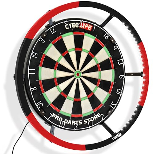 CyeeLife Dartboard Lighting System with 2 Colours For Steel Dartboard,360 Degrees 6 Parts Colorful Light